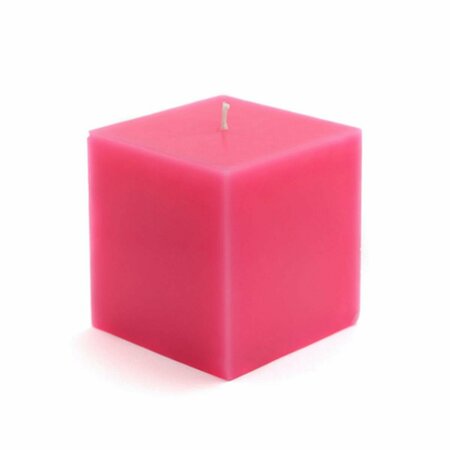 ZEST CANDLE CPZ-130-12 3 x 3 in. Hot Pink Square Pillar Candles, 12PK CPZ-130_12